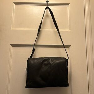 Zara Puff Black Crossbody Bag